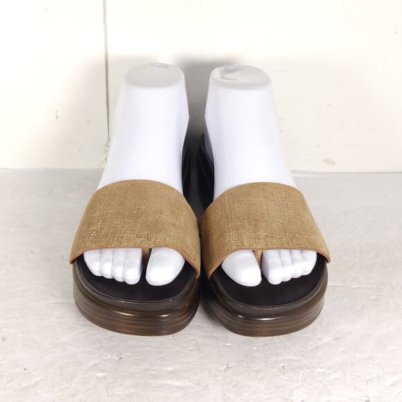 Donald J. Pliner Women’s Fiji US 7,5M Bronze Metallic Leather Wedge Sandals - Picture 3 of 16